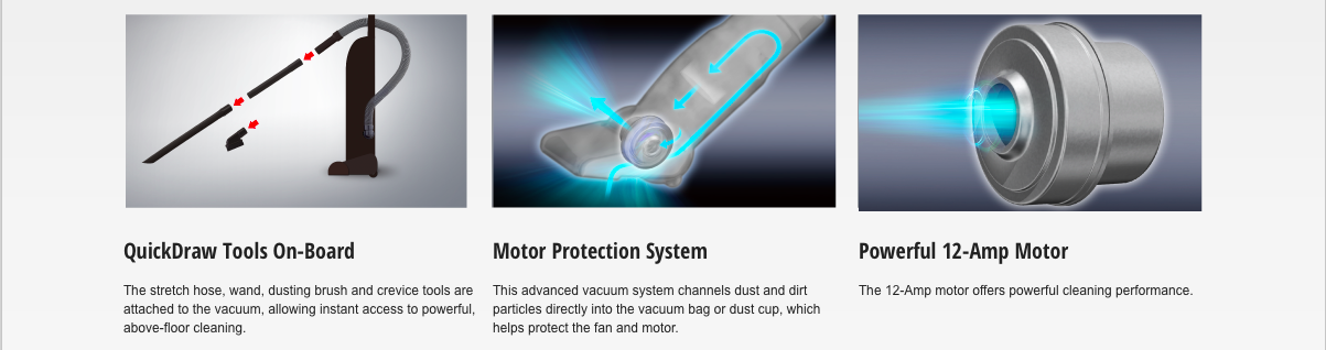 Features of Panasonic Vacuum MC-UG223