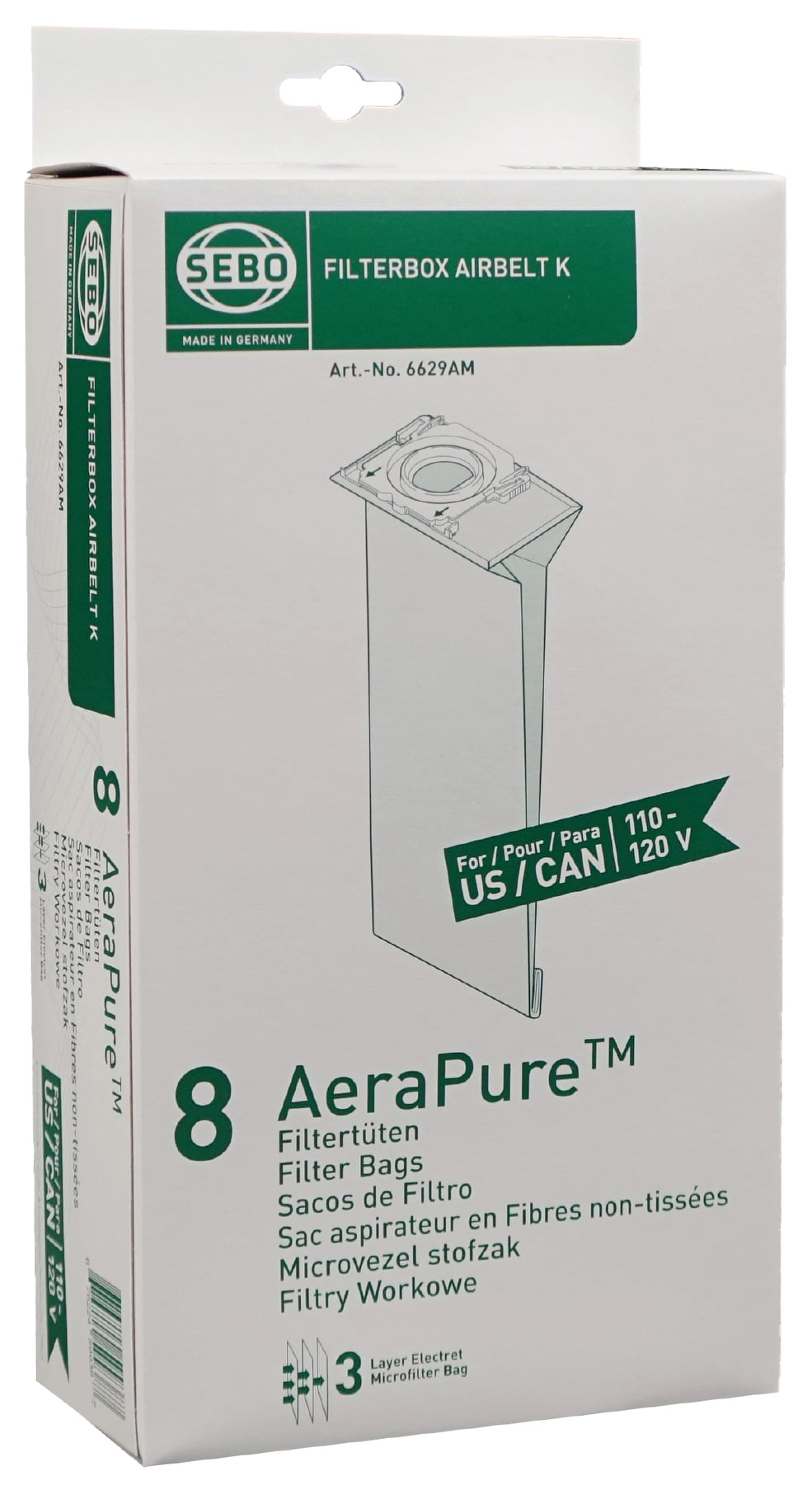 Sebo Airbelt K AeraPure Bags - Image 2