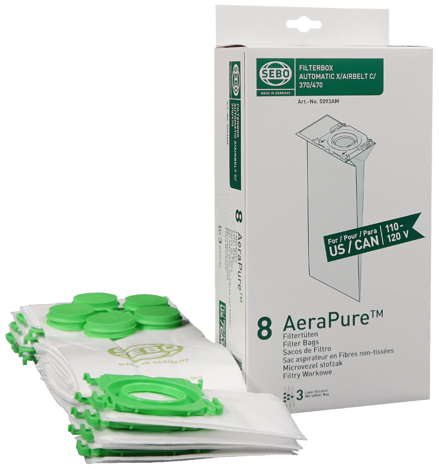 SEBO X, C, G, 370 AeraPure Bags