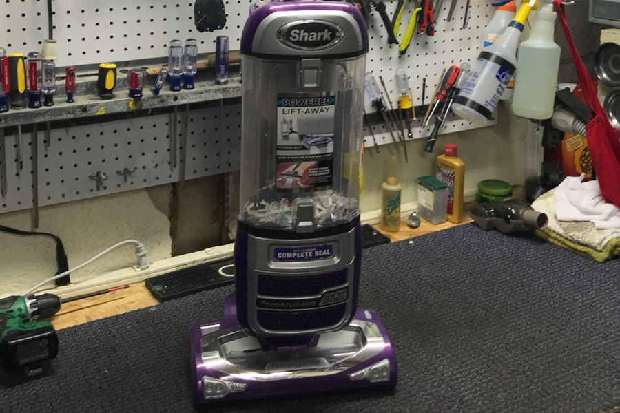 Shark vacuum being repaired