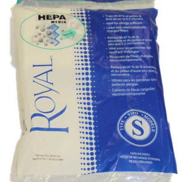 Royal Style S AR10130 HEPA Filtration Premium Allergen Filtration Vacuum Cleaner Bags